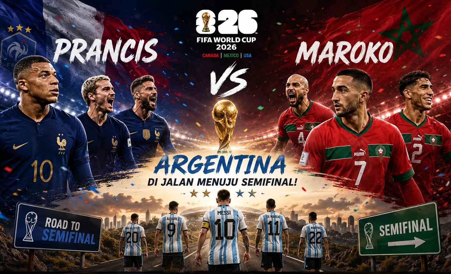 Aroma Juara Mulai Tercium! Prancis Buka Perempat Final, Mampukah Argentina Terus Melaju ke Semifinal?